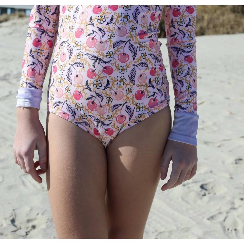 NEW SAINT IDA long sleeve one piece in santine cherry